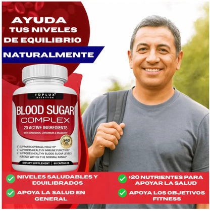 2x1 Blood Sugar Complex™ 60 Capsulas Blood Sugar Complex Control Glucemia