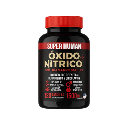 2x1 Óxido Nítrico™ – XL 120 Cápsulas por envase de Óxido Nítrico con Huanarpo para Energía, Potencia y Rendimiento. Importado EE.UU 🇺🇸